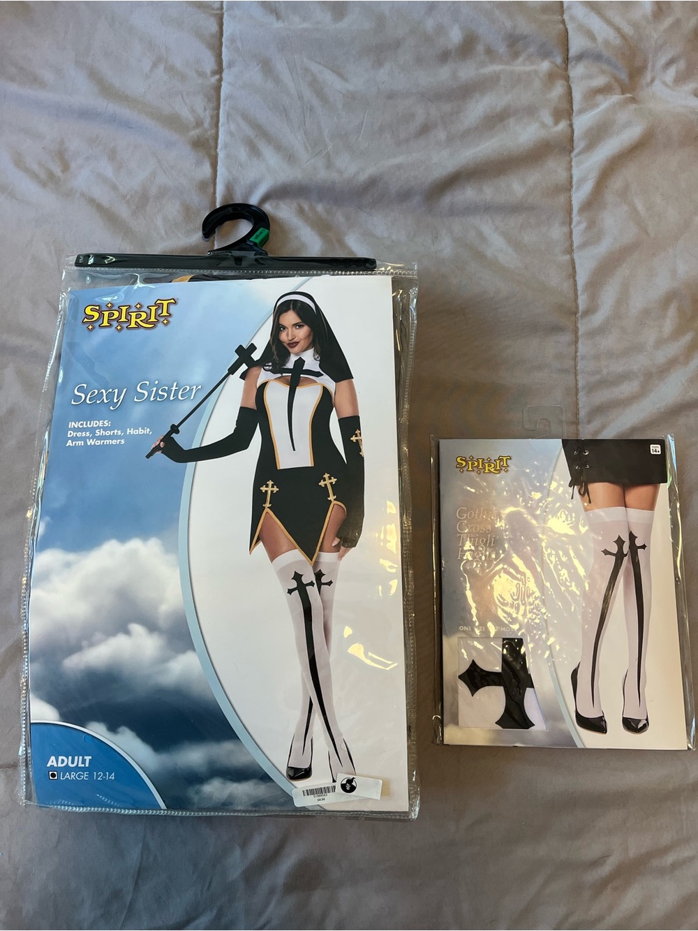 Sexy Sister Costume - Black, White, Gold